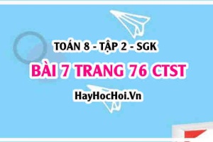Bài 7 trang 76 Toán 8 Tập 2 Chân trời sáng tạo